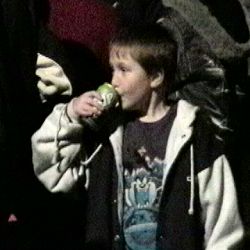 Boy with can